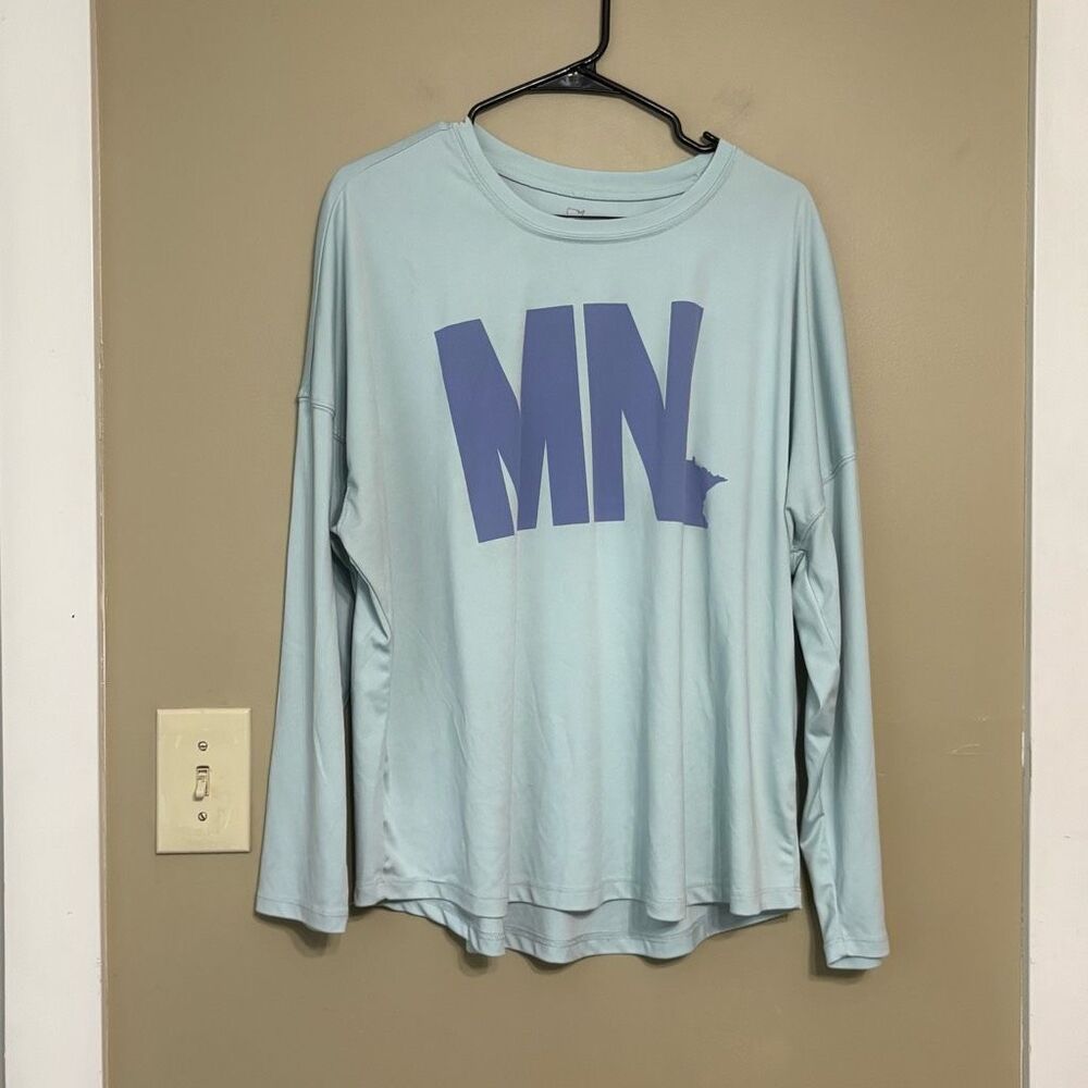 State of Mine Unisex Turquoise Blue Long Sleeve Minnesota Shirt 2XL